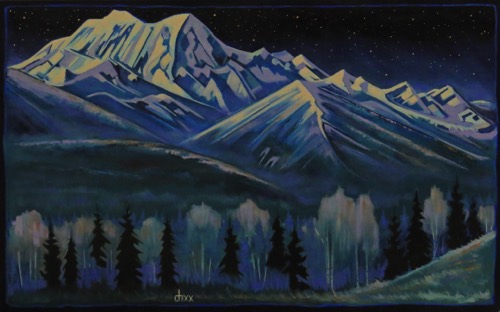 Highwood Pass Hwy, Crisp Night and a Billion Stars  
30 x 48    $2900
